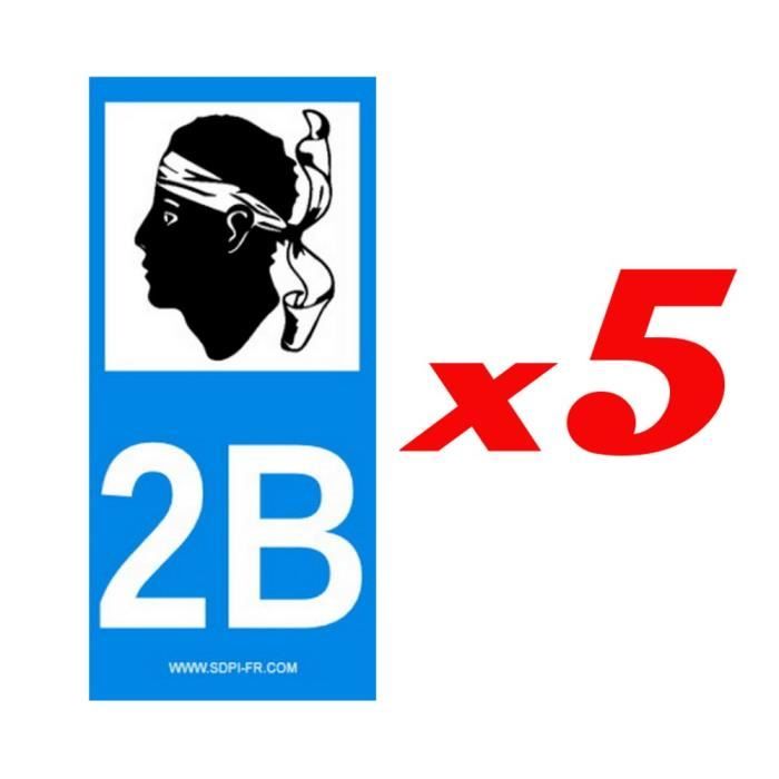 2 autocollants département 2B x5