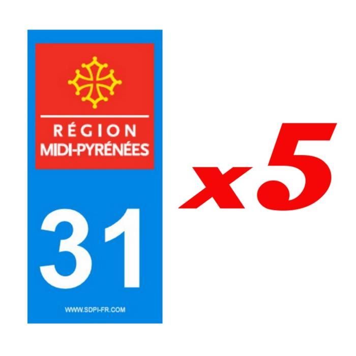 2 autocollants département 31 x5