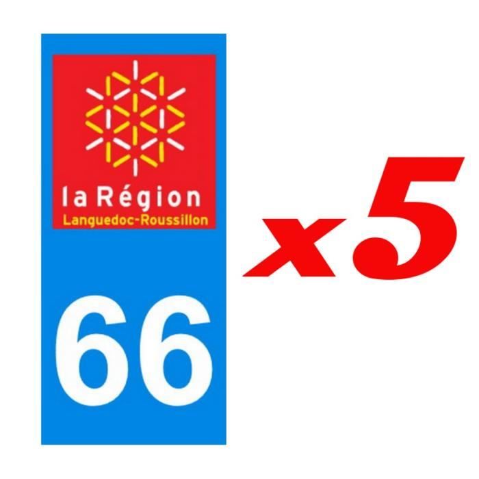 2 autocollants département 66 x5