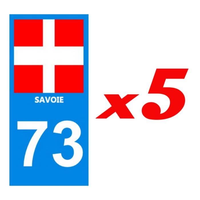 2 autocollants département 73 version 2 x5
