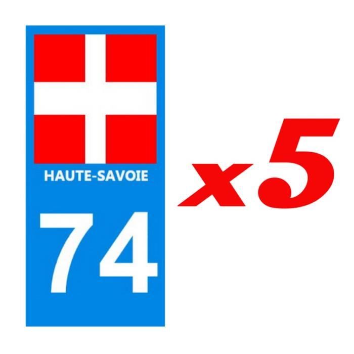 2 autocollants département 74 version 2 x5