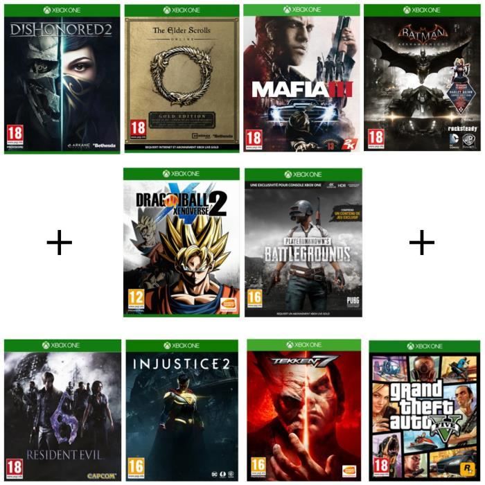 Pack 10 jeux Xbox One