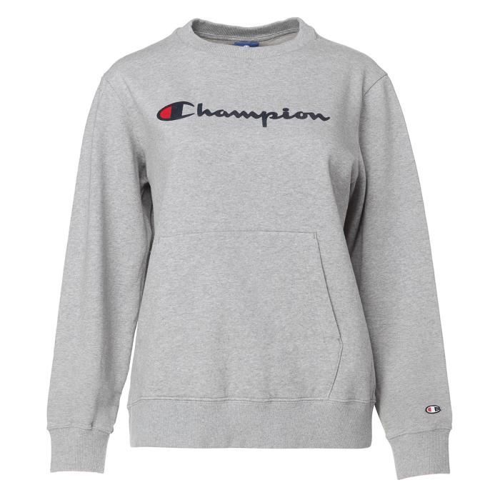 CHAMPION Sweatshirt col rond - Femme - Gris