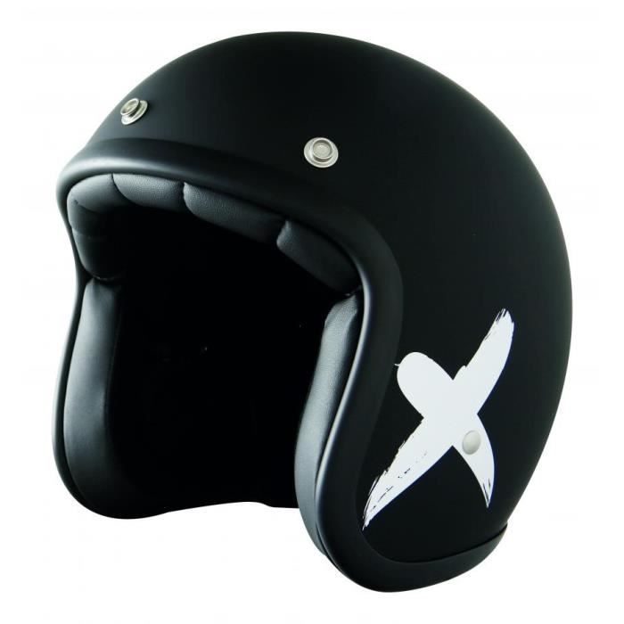 STORMER Casque Jet Pearl X Rider Noir et Blanc