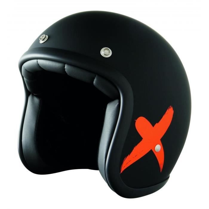 STORMER Casque Jet Pearl X Rider Noir et Orange