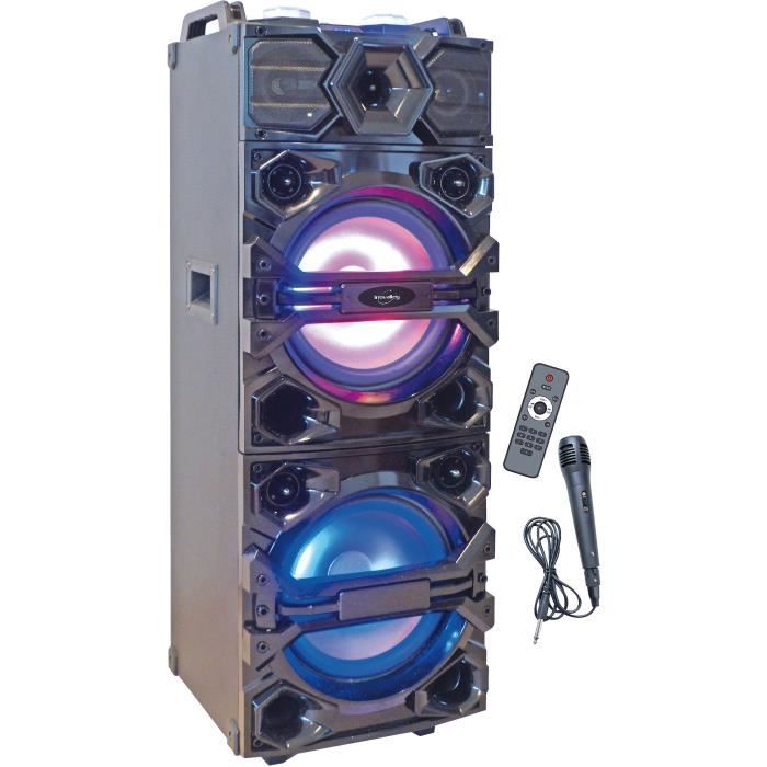 INOVALLEY HP55XXL Enceinte lumineuse karaoké - 2 x 300W