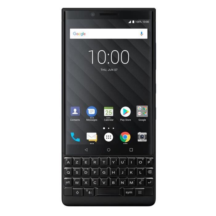Blackberry Key2 Athena - Smartphone débloqué Noir 64 Go 4G (Ecran : 4,5 Pouces - 64 Go - Bluetooth - Android 8.1)