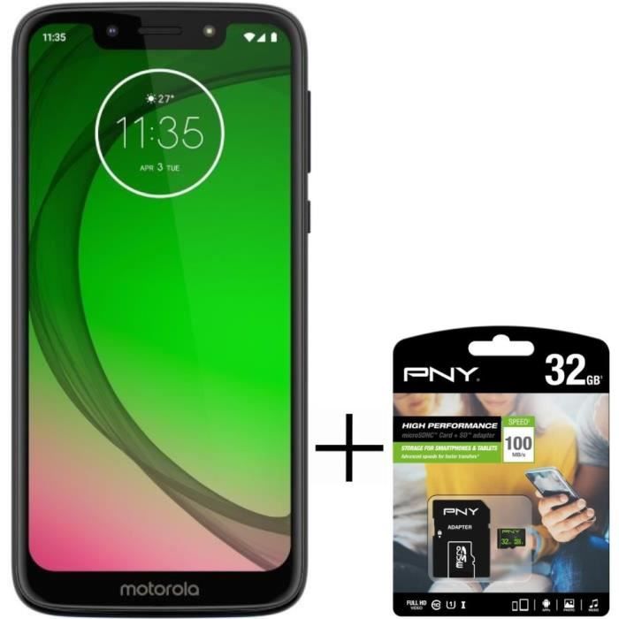 MOTOROLA G7 Play 32Go Bleu Indigo + Carte Miscro SD PNY 32Go