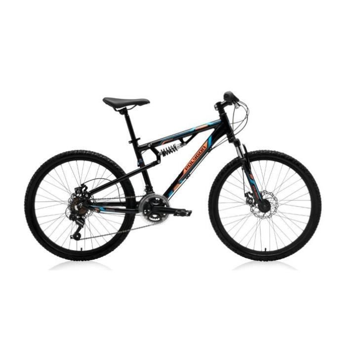 POLYGON Vélo VTT Rayz 24” - VTT tout suspendu - 21 vitesses - Freins à disques mécaniques - cadre alu