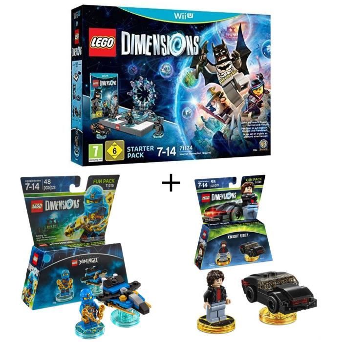 Pack LEGO: Starter Pack Wii U Lego Dimensions + 2 Figurines LEGO Dimensions: Jay Ninjago + Knight Rider