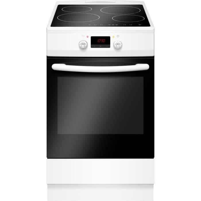 CONTINENTAL EDISON Cuisinière table induction - 4 zones - four électrique catalyse - 65L - L 50 cm x H 85 cm- BLANC