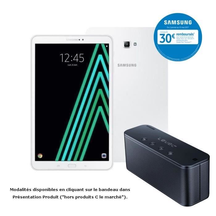 Samsung Galaxy Tab 10,1'' + Enceinte Samsung Level Box mini Noire offerte - RAM 2 Go- Stockage 16 Go -Octo Core -Android 6.0
