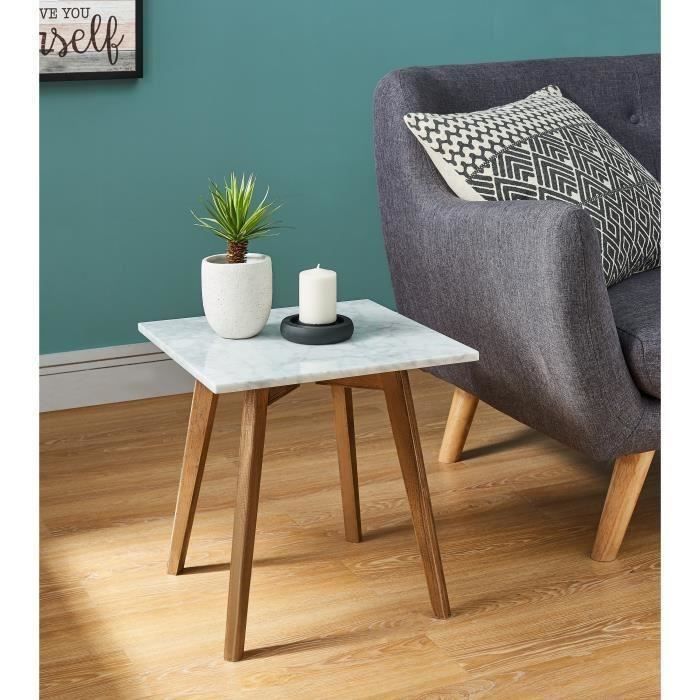 MARBELLA Bout de canapé/Table d'appoint vintage en marbre ...