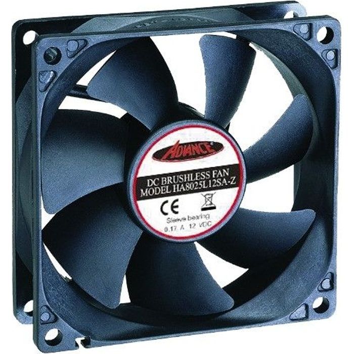 Ventilateur 80 mm   26 dB à 2000 rpm   Garantie 1 an.