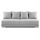 DUVAL Banquette convertible 3 places - Tissu gris