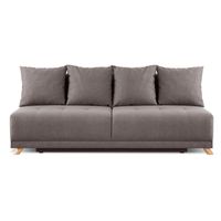 BANQUETTE DUVAL Banquette convertible 3 places - Tissu taupe BANQUETTE DUVAL Banquette convertible 3 places - Tissu taupe