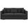 MALMA Canapé droit fixe 3 places - Tissu gris anth