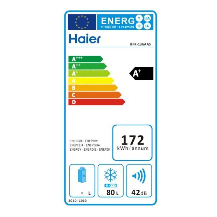  HFK-136AAS - Congélateur table top - 84L2