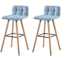 TABOURET DE BAR STINA Lot de bar 2 tabourets de bar en bois hêtre TABOURET DE BAR STINA Lot de bar 2 tabourets de bar en bois hêtre