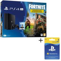 CONSOLE PS4 NOUVEAUTÉ Pack PS4 PRO Noire 1 To + Fortnite + Abonnement Pl CONSOLE PS4 NOUVEAUTÉ Pack PS4 PRO Noire 1 To + Fortnite + Abonnement Pl