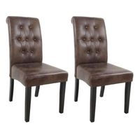 CHAISE CUBA Lot de 2 chaises de salle à manger - Tissu ma CHAISE CUBA Lot de 2 chaises de salle à manger - Tissu ma
