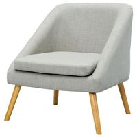 FAUTEUIL ELSA Fauteuil - Tissu polyester gris - Scandinave FAUTEUIL ELSA Fauteuil - Tissu polyester gris - Scandinave