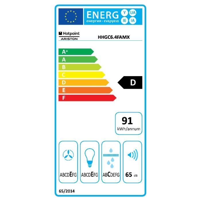  HHGC 6.4F AM X - Hotte décorative murale1