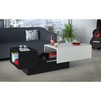 TABLE BASSE SODA Table basse style contemporain noir et blanc TABLE BASSE SODA Table basse style contemporain noir et blanc