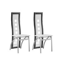 CHAISE EIFFEL Lot de 2 chaises de salle à manger - Simili CHAISE EIFFEL Lot de 2 chaises de salle à manger - Simili
