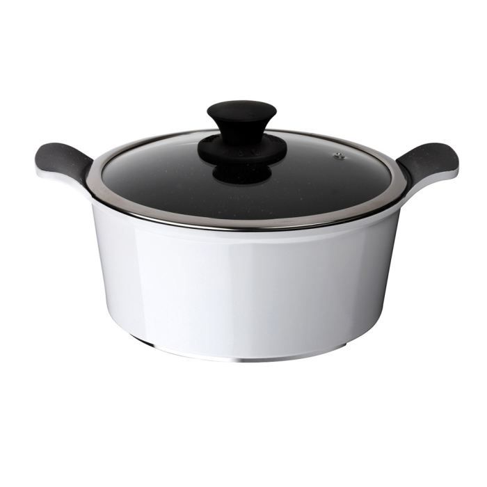 ART&CUISINE marmite Blanc 28 cm effet pierre   Achat / Vente CASSEROLE