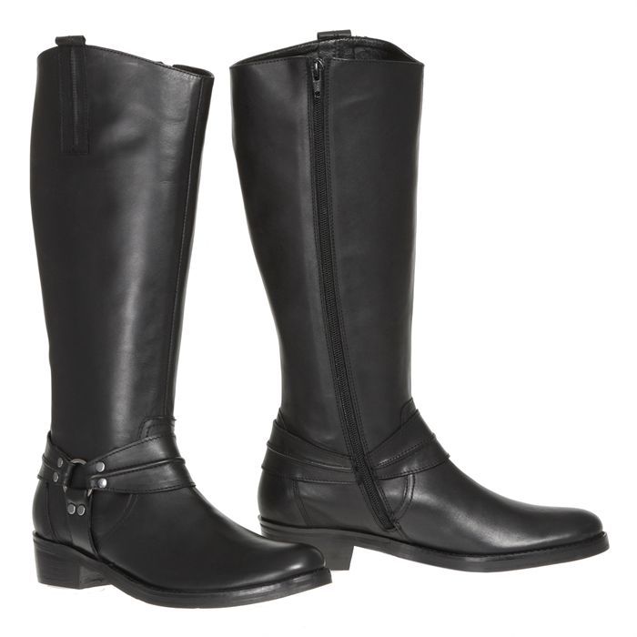 ELITE Bottes Cuir Laurna Femme Noir   Achat / Vente BOTTE ELITE Laurna