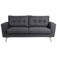 CANAPÉ - SOFA - DIVAN BRANDO Canapé droit fixe 3 places - Tissu gris ant CANAPÉ - SOFA - DIVAN BRANDO Canapé droit fixe 3 places - Tissu gris ant