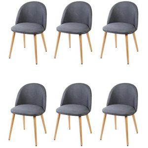 Chaise Scandinave Tissu Gris Achat Vente Pas Cher