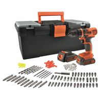 PERCEUSE BLACK & DECKER Perceuse sans fil 14,4 V et 100 acc PERCEUSE BLACK & DECKER Perceuse sans fil 14,4 V et 100 acc
