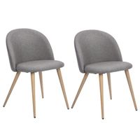CHAISE ZOMBA Lot de 2 Chaises de salle à manger - Métal r CHAISE ZOMBA Lot de 2 Chaises de salle à manger - Métal r
