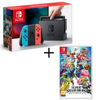 CONSOLE NINTENDO SWITCH Pack Console Nintendo Switch Néon + Super Smash Br CONSOLE NINTENDO SWITCH Pack Console Nintendo Switch Néon + Super Smash Br