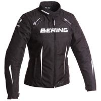 BLOUSON - VESTE BERING Blouson Moto Lady Katniss Noir et Blanc BLOUSON - VESTE BERING Blouson Moto Lady Katniss Noir et Blanc