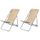 BEAU RIVAGE Set de 2 chaises relax de jardin Ibisc