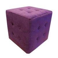 POUF - POIRE Pouf capitonné CHESTER Velours - 32x32x33 cm - Aub POUF - POIRE Pouf capitonné CHESTER Velours - 32x32x33 cm - Aub