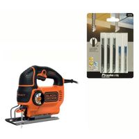SCIE ÉLECTRIQUE BLACK & DECKER Scie sauteuse - 550W + Lot de 5 lam SCIE ÉLECTRIQUE BLACK & DECKER Scie sauteuse - 550W + Lot de 5 lam