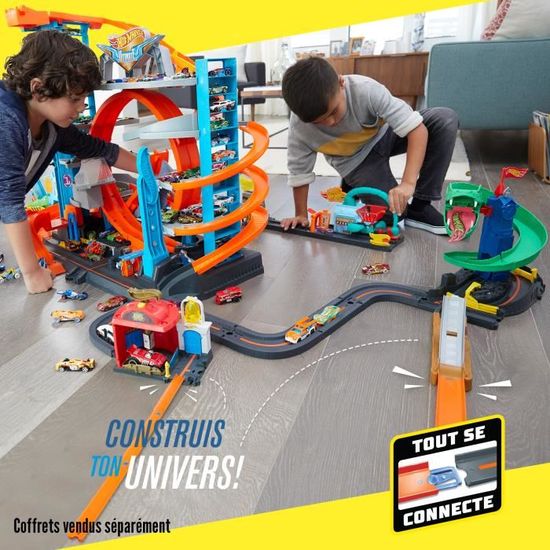 Hot Wheels Mega Garage Avec Une Voiture Inclus Piste Mattel
