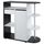 DAMIA Table bar style contemporain noir et blanc m