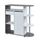 DAMIA Table bar style contemporain blanc mat et ef