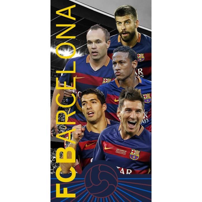 Fc Barcelone Serviette De Plage 70 X 140 Cm Fc Barcelona