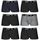 UMBRO Lot de 6 Caleçons courts Noir Gris Chiné et