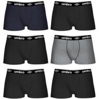 BOXER - SHORTY UMBRO Lot de 6 Caleçons courts Noir Gris Chiné et BOXER - SHORTY UMBRO Lot de 6 Caleçons courts Noir Gris Chiné et