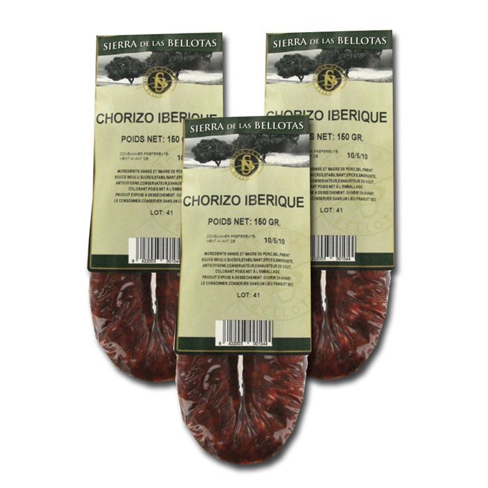 Lot de 3 Chorizos Iberico   3x 150g   Achat / Vente CHORIZO Lot de 3