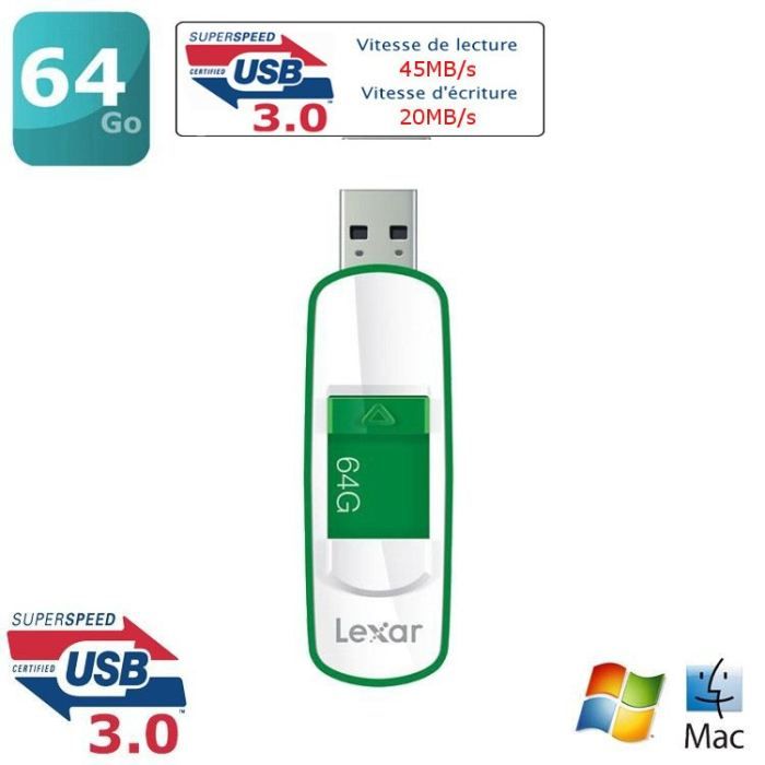 Lexar JumpDrive S73 64Go   Achat / Vente CLE USB Lexar JumpDrive S73