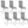 LEA Lot de 6 Chaises de salle à manger blanches gr