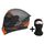 Casque moto noir et orange